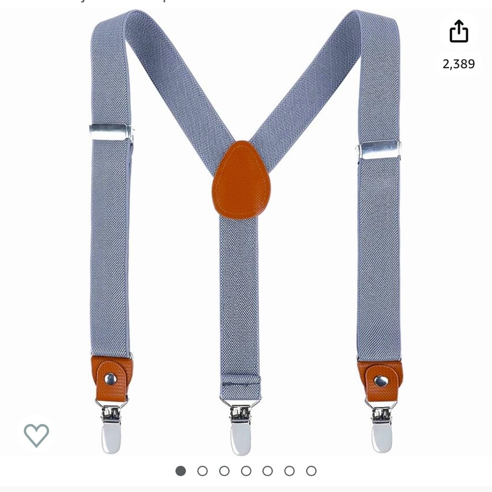 Grey and Brown Suspenders size 3y-9y BNWT